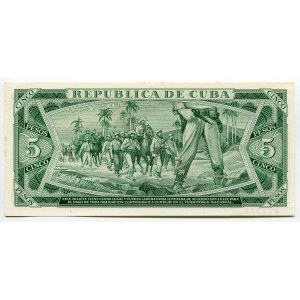 Cuba 5 Pesos 1967 Specimen