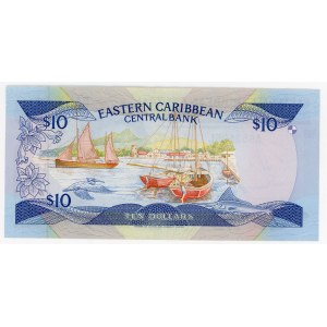 East Caribbean States St. Lucia 10 Dollars 1988 (ND)