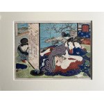 Toyokuni III Utagawa (1786 - 1864), Shunga - Scena erotyczna, 1860