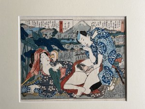 Toyokuni III Utagawa (1786 - 1864), Shunga - Scena erotyczna, 1860