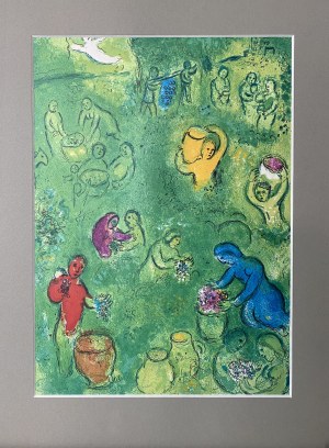 Marc Chagall ( 1887 - 1985 ), The Grape Harvest z cyklu Daphnis and Chloe, 1977