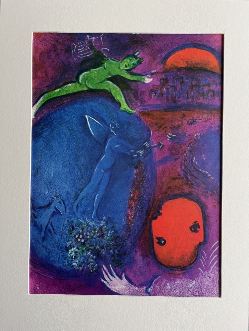 Marc Chagall ( 1887 - 1985 ), z cyklu Daphnis and Chloe - Op.4 - The Dream of Lamon and Dryas, 1977