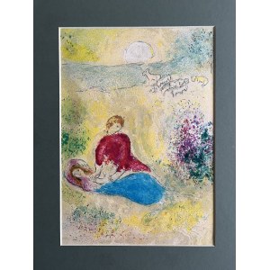 Marc Chagall ( 1887 - 1985), from the cycle Daphnis and Chloe - Op.12 - The Swallow, 1977.