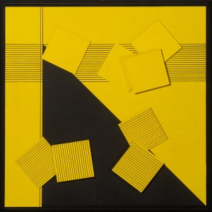 Marcin LUBERA, geb. 1983, Komposition mit Dreieck im Hintergrund, 2021