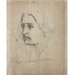 Jan Matejko, Casimir the Great, study for a type of Casimir the Great's mother, double-sided drawing, 1870.