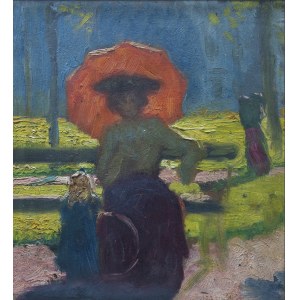 Mieczyslaw Trzcinski, Woman with an Umbrella