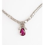 Collier mit Brillant- und Rubinbesatz