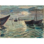 Tadeusz Korotkiewicz (1904-1943), Fishing boats at sunrise, 1920s.