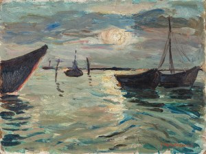 Tadeusz Korotkiewicz (1904-1943), Łodzie rybackie o wschodzie słońca, lata 20. XX w.