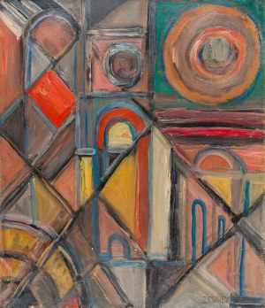 Nikołaj Isajew (Issaiev) (1891-1977), Kompozycja kubistyczna, lata 40. XX w.