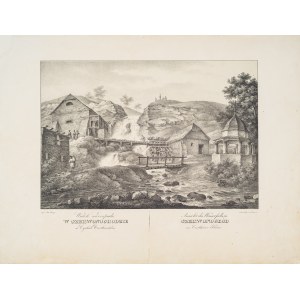 Antoni Lange (1774-1842), Widok wodospadu w Czerwonogrodzie, 1823