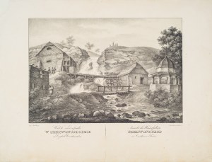 Antoni Lange (1774-1842), Widok wodospadu w Czerwonogrodzie, 1823