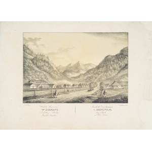 Antoni Lange (1774-1842), Widok hamerni w Demni w okolicy Skolego, w cyrkule stryjskim, 1823