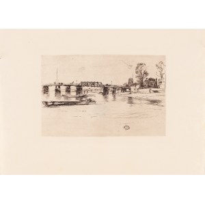 James Abbott McNeill Whistler (1834-1903), Pejzaż z mostem, Chelsea (Fulham-Chelsea), 1879