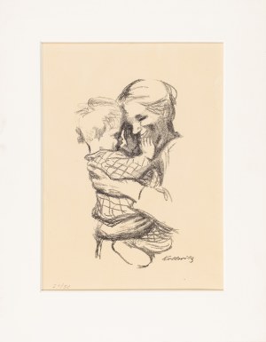 Käthe Kollwitz (1867-1945), Matka z dzieckiem w ramionach (Mutter mit Kind auf Dem Arm) , 1916