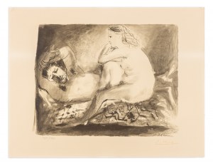 Pablo Picasso (1881-1973), Homme couché et femme assise, 1942