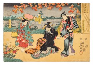 Utagawa Kunisada (1786-1865), Pani Ebizo ratuje córkę przebraną za służącą, 1847-1853