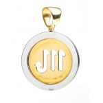 Tondo scorpio zodiac sign gold and steel Pendant Cord Necklace - mark of BULGARI