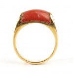 Mediterranean coral gold ring - mark of BULGARI