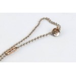 Mediterranean coral mini grain sterling silver gold necklace - mark of POMELLATO, collection DODO