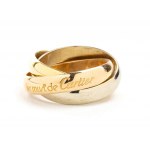 Three colours of gold crossed rings model TRINITY by Le Must De Cartier - signed CARTIER