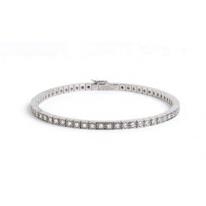 diamond gold 'tennis' bracelet - mark of CARTIER