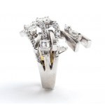 Gold ring with diamond stems - mark of MARCUS & Co.