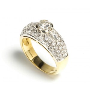 Diamond gold ring - mark of SALVINI