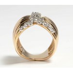 Diamond gold wire ring - mark of RECARLO