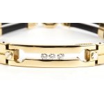 Men's gold diamond and rubber bracelet - mark of BARAKA'