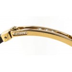 Men's gold diamond and rubber bracelet - mark of BARAKA'