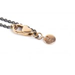 Mini grain sterling silver gold lapislazuli necklace - mark of POMELLATO, collection DODO