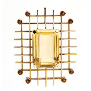 Gold and quartz pendant - 1960s, signed FRANCO CANNILLA (1911- 1984)