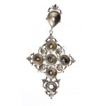 Flemish silver and diamond cross - 18th-19th century