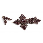 Italian gold and garnet pectoral cross - 19th century