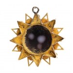 Continental gold, onyx and pearl pendant - 19th century