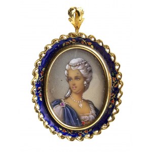 Gold enamel miniature