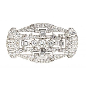 Diamond platinum brooch - 1930s