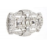 Diamond platinum brooch - 1930s