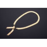 Gold and diamonds convertible necklace - 1940s