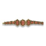 Cerasuolo coral cameo - gold bracelet -
