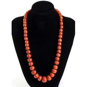 Mediterranean coral gold necklace