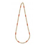 Cerasuolo coral gold necklace