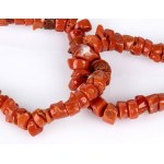 Mediterranean coral, horn and jade necklace