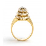 Navette cut diamond gold band ring