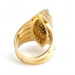 Navette cut diamond gold band ring