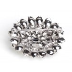 Diamond sapphire floral brooch