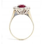 Ruby diamond gold ring