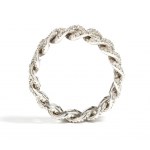 Diamond gold grumette link ring