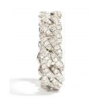Diamond gold grumette link ring